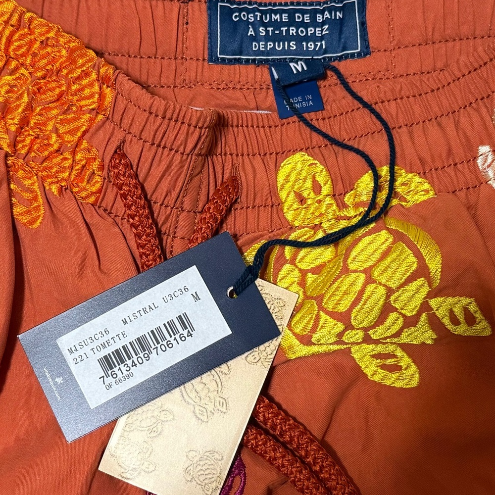 Vilebrequin Ronde Tortues Embroidered Swim Shorts Limited Edition $690, M, NWT - Picture 13 of 13